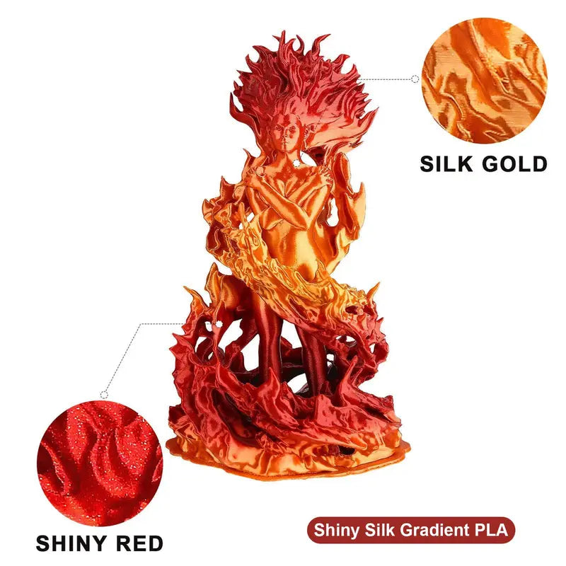 Amolen Silk Shiny Gradient PLA Filament, 1.75Mm