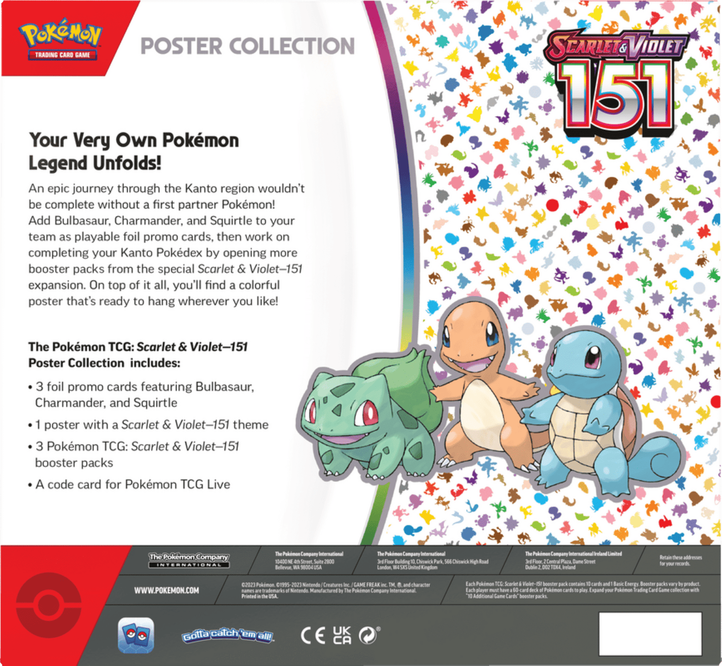 Trading Card Games Scarlet & Violet 3.5 151 Poster Collection Box - 3  TCG: Scarlet & Violet—151 Booster Packs