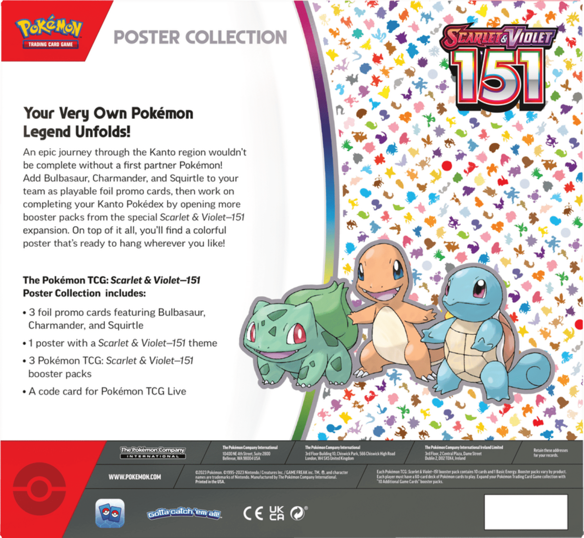 Trading Card Games Scarlet & Violet 3.5 151 Poster Collection Box - 3  TCG: Scarlet & Violet—151 Booster Packs