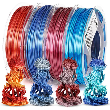 Amolen Silk Shiny Gradient PLA Filament, 1.75Mm