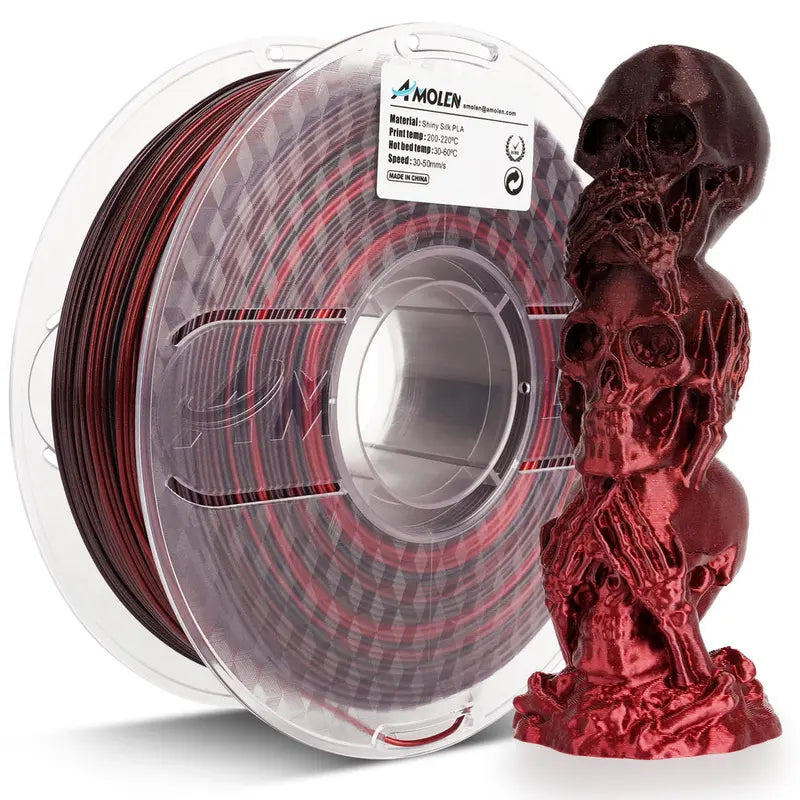 Amolen Silk Shiny Gradient PLA Filament, 1.75Mm