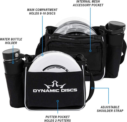 Dynamic Discs Cadet Disc Golf Shoulder Bag, Sling Disc Golf Bag, Frisbee Golf Discs Set, Sports Bag, Lightweight & Durable, 10-12 Disc Capacity