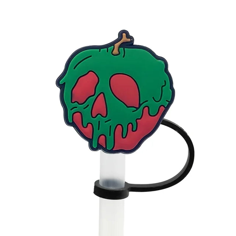 1PCS PVC New Straw Tips Horror Movie Silicone Straw Toppers Airtight Drinking Dust Cap Splash Proof Drinking Straw Cap Halloween