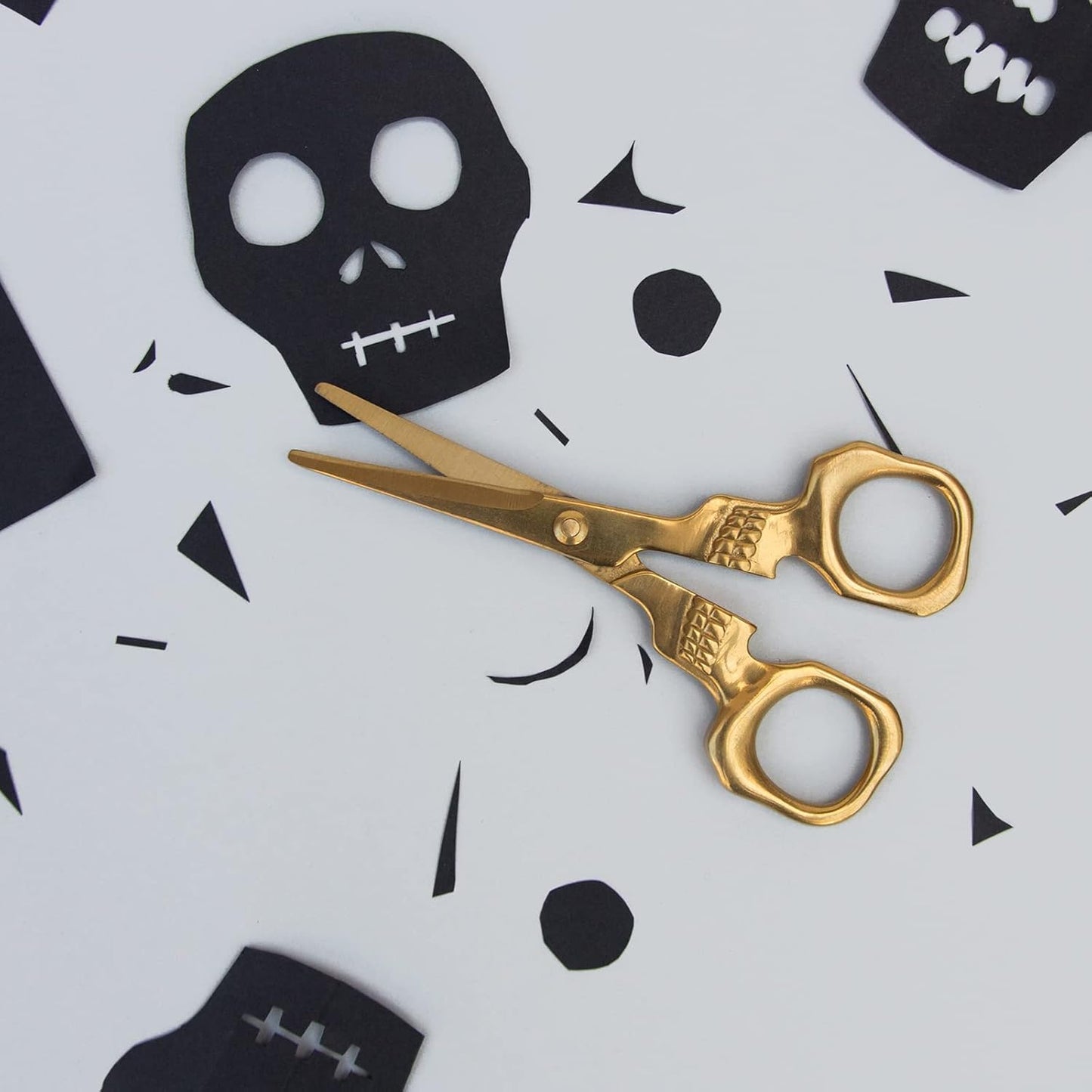 Golden Skull Scissors: All-Purpose Office and Sewing Accessory