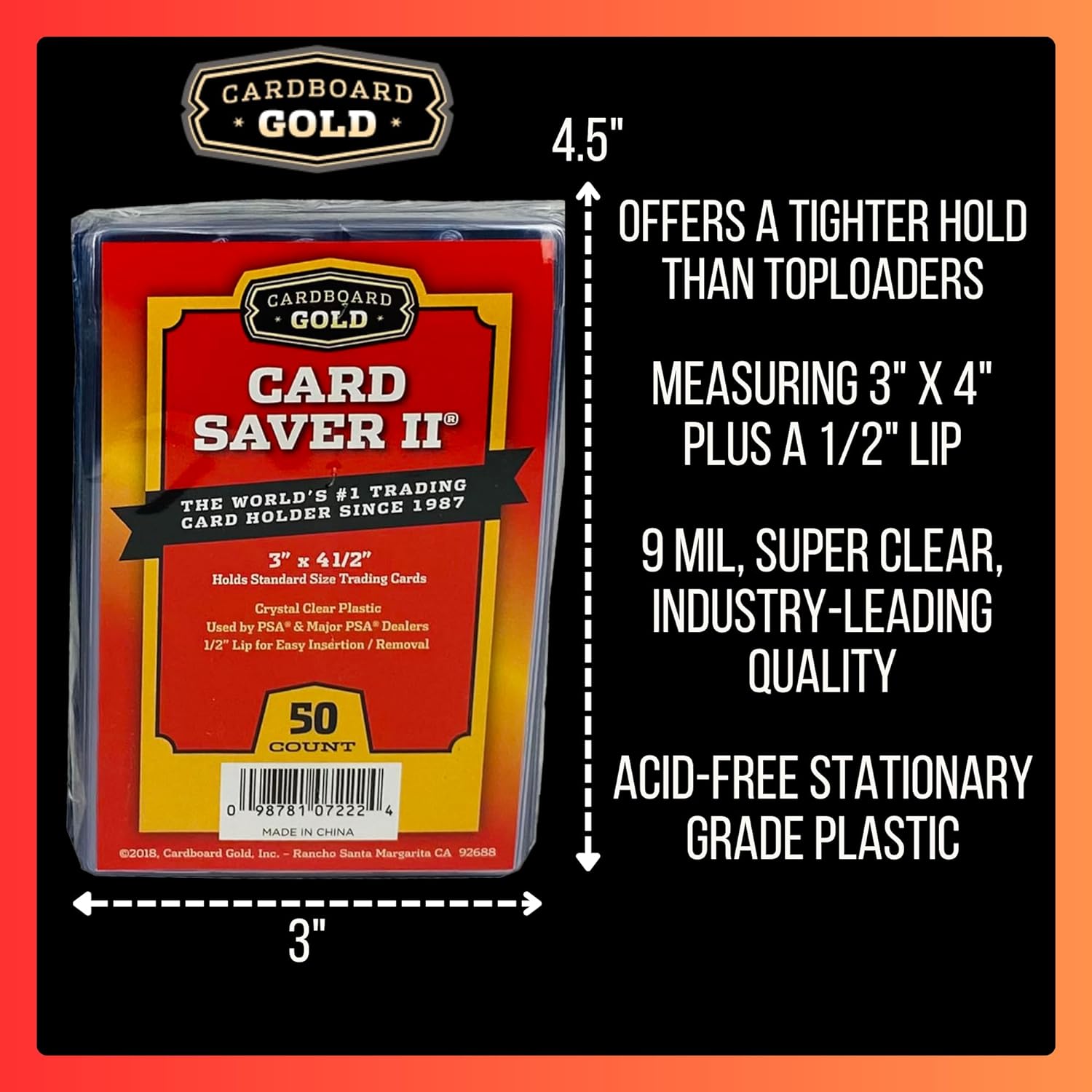 Set of 200 Semi-Rigid Card Holders - Protect Your Cards in Style!