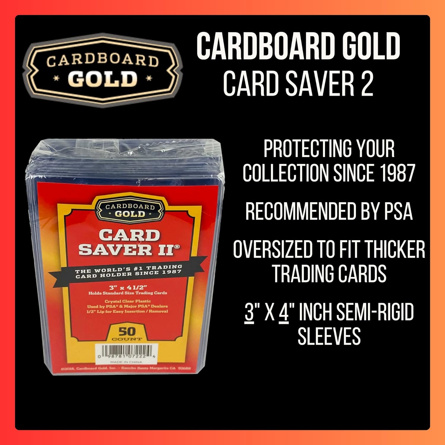 Set of 200 Semi-Rigid Card Holders - Protect Your Cards in Style!