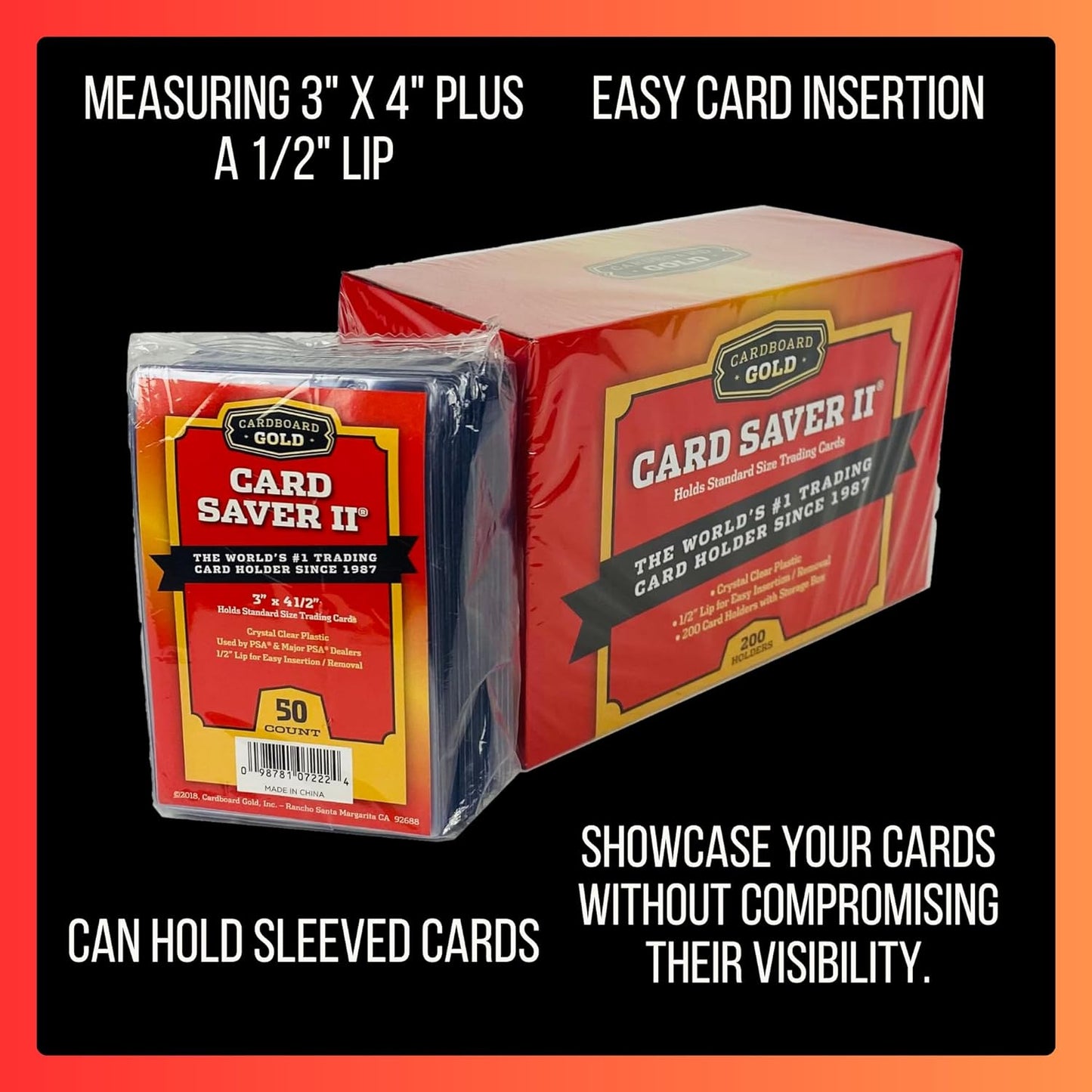 Set of 200 Semi-Rigid Card Holders - Protect Your Cards in Style!