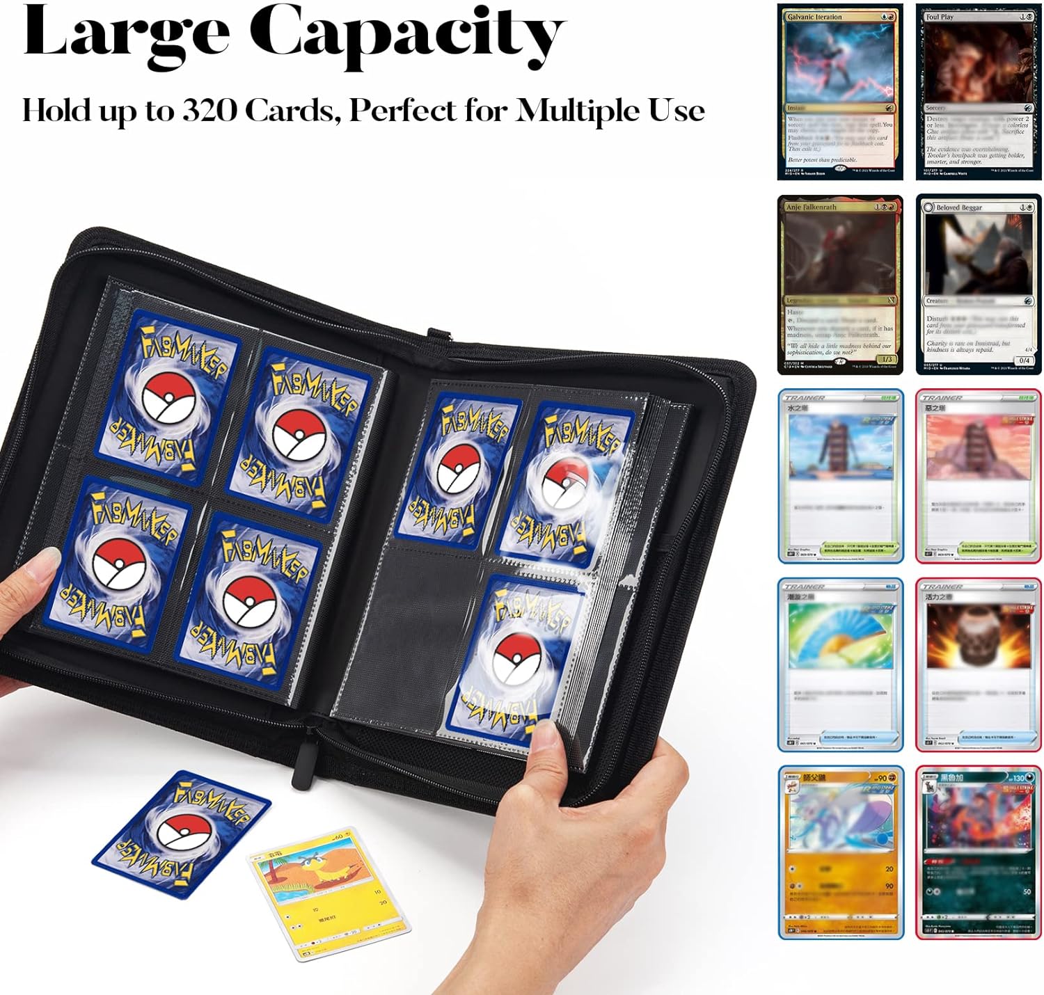 Premium 4-Pocket Trading Card Binder for 320 Cards