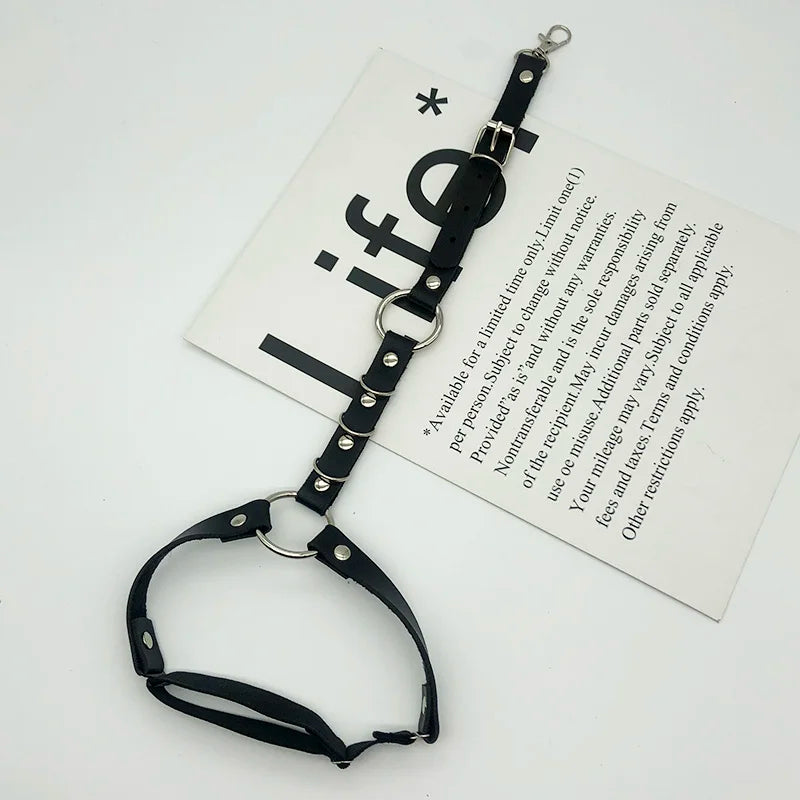 Fashion Leather Belt with Metal Chain Women Goth Sexy Garter Stocking Belt Leg Harness Strap Punk Heart Buckle Waist Belt Jeans