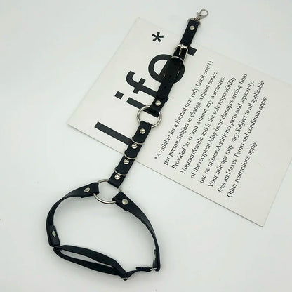 Fashion Leather Belt with Metal Chain Women Goth Sexy Garter Stocking Belt Leg Harness Strap Punk Heart Buckle Waist Belt Jeans