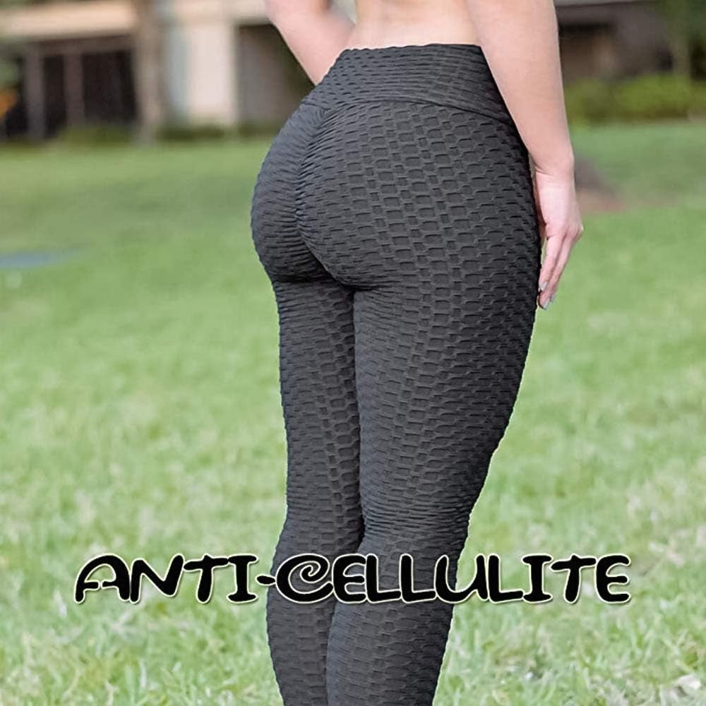 Women'S High Waist Yoga Pants Tummy Control Workout Ruched Butt Lifting Stretchy Leggings Textured Booty Tights