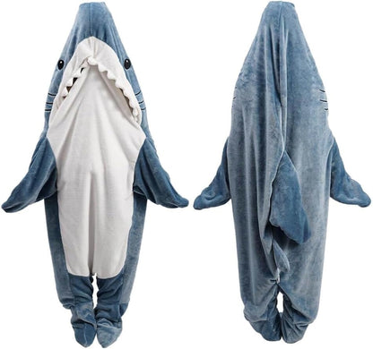 Cozy Shark Blanket Hoodie Onesie for Adults and Kids